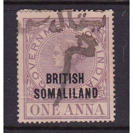 INDIA 1900 1A REVENUE OVERPRINTED BRITISH SOMALILAND USED