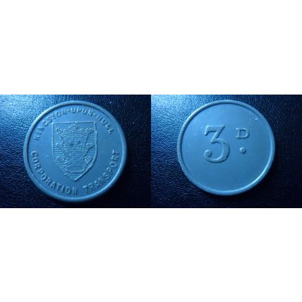 Kingston-upon-Hull Transport 3d grey bus token