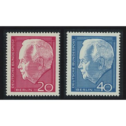 Berlin President Luebke 2v 1964 MNH SG#228-229