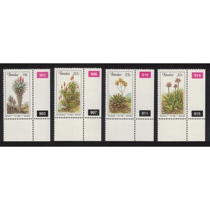 Transkei Aloes 4v Corners Date 1986 MNH SG#185-188
