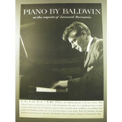 1961 Baldwin Piano Ad - Piano by Baldwin at the Request of Leonard Bernstein