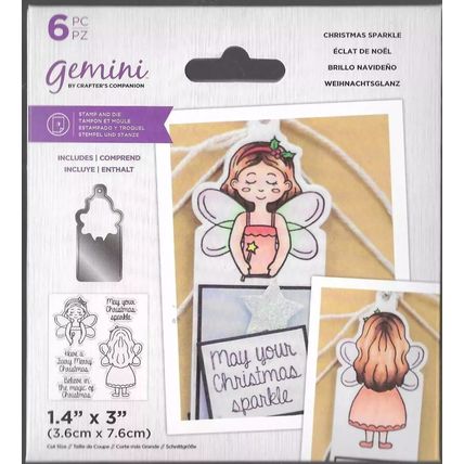 Crafter's Companion. Gemini. Christmas Sparkle Stamp & Die Set. Die Cutting