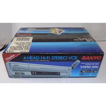 New in Box Sanyo vwm-900 Stereo VHS VCR VHS Player with Hdmi Adapter