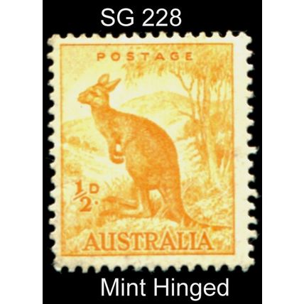 Australia 1948 1/2d Orange Kangaroo No WMK MH - SG 228