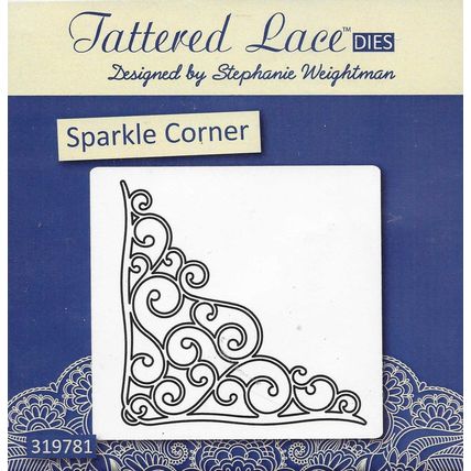 Tattered Lace Sparkle Corner Die. Die Cutting Cardmaking Scrapbooking Crafts
