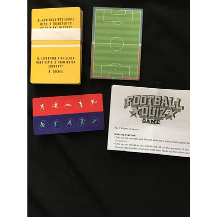 Football based quiz card game, very good condition