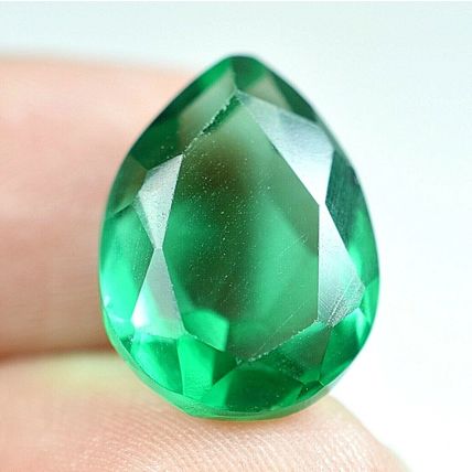 7.75 Ct Colombian Natural Green Emerald Pear Cut Loose Gemstone
