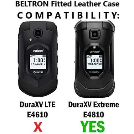 BELTRON Leather Fitted Case for Kyocera Duraxv Extreme E4810, Duraxv Extreme