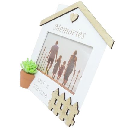 Memories Photo Frame Memories Last a Lifetime House Shaped 18.5 CM Gift