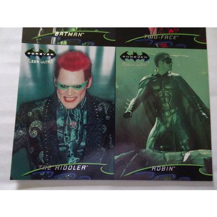 Batman Forever - Fleer Ultra - 1995 - Uncut 4-Card Promo Sheet - Batman, Robin +