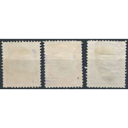 Centenary War of Independence: 3 Values - Bolivia 1909 - FH - MiNr 77, 79 & 81