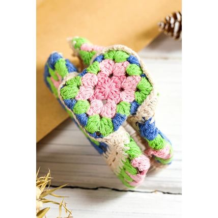 Dark Blue Flower Crochet Cover Hair Clawclip