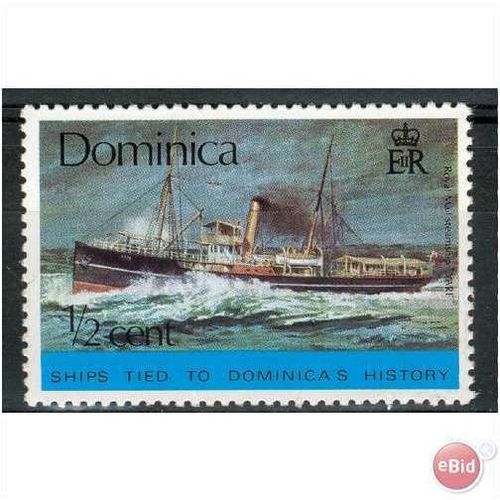 Dominica stamps 1975 - SG 467 - 1/2c Royal Mail Ship Yare