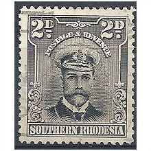 S Rhodesia 1924 SG4 2d Black & Grey-Purple Fine Used.