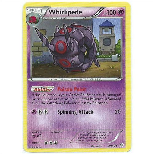 Pokemon Black & White Boundaries Crossed - #73/149 - Whirlipede