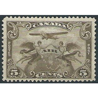 Canada 1928 SG274 5c Olive Brown AIR Mint No Gum ... .