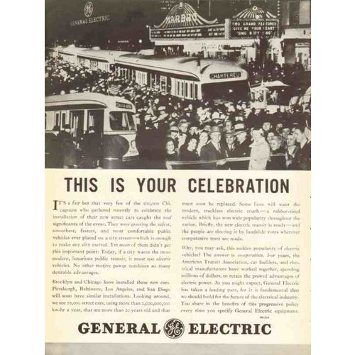 general electric company 1936 your celebration chicago il vintage ad
