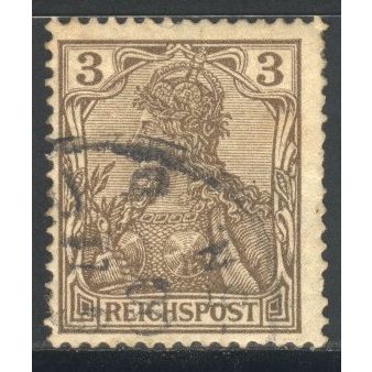 Germany 1900 - 3pf brown - "Germania" - used 2