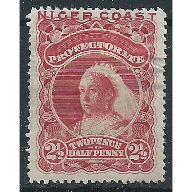 Niger Coast Republic 1894 SG48 2 1/2d Carmine-Lake (slight thin) Mounted Mint ..