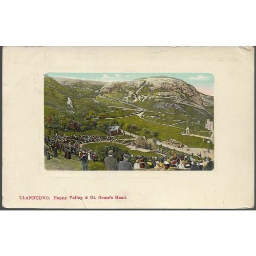 Llandudno, Conwy - Happy Valley & Great Orme - 'Kings' postcard local pmk 1909