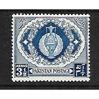 PAKISTAN 1951 POTTERY 3 1/2a SG 57 M / MINT