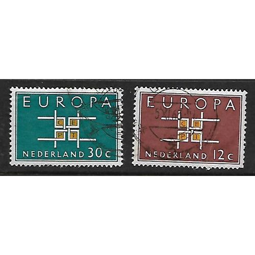 NETHERLANDS 1963 EUROPA SG 958 / 959 SET 2 VALS FINE USED#