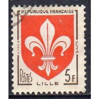 France 1958 Coats of Arms - Lille 5 Fr Used
