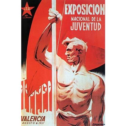 National Youth Exhibition, Valencia 1937. 12 x 18 Poster