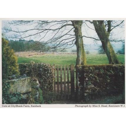Gate At Ghyllbank Farm Cumbria Womens Institute Farming Postcard