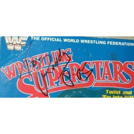 wwf ljn wrestling superstars autographed "rowdy" roddy piper wrestling figure