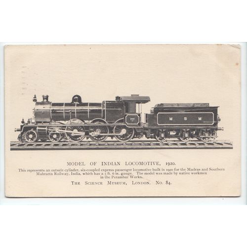 Model of Indian Locomotive Railway 1928 Postcard