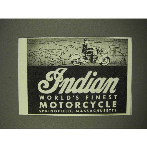 1947 Indian Motorcycle Ad - World's Finest
