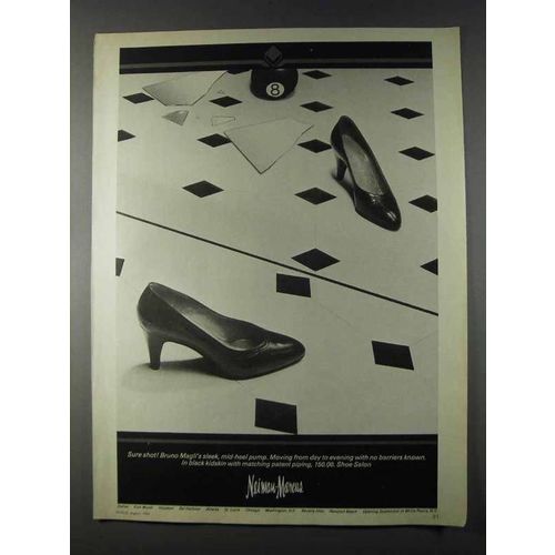 1980 Neiman-Marcus Bruno Magli Mid-Heel Pump Shoe Ad
