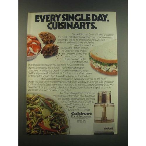 1985 Cuisinart Food Processor Ad - Every Single Day