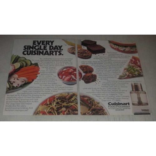 1985 Cuisinart Food Processor Ad - Every Single Day Cuisinarts