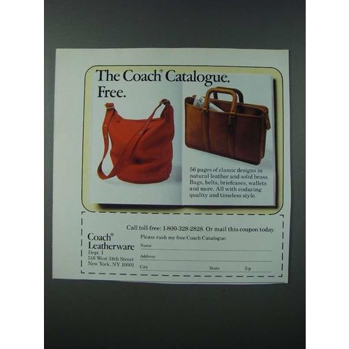 1986 Coach Leatherware Ad