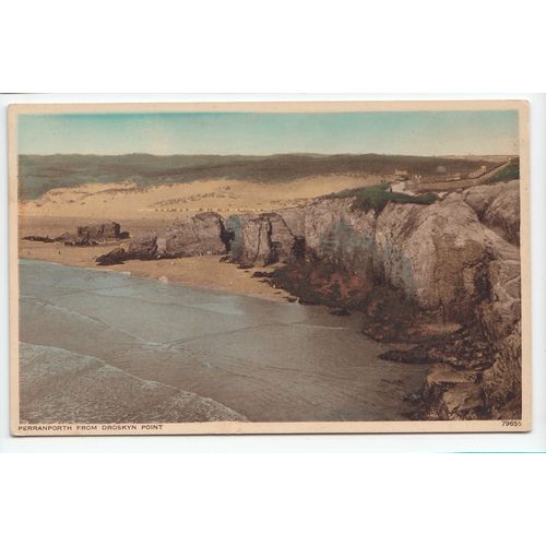 Perranporth from Droskyn Point Postcard Cornwall 79655