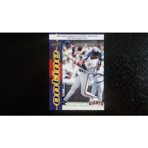 1998 Pacific Online Card # 655A Barry Bonds Ex (5) San Francisco Giants