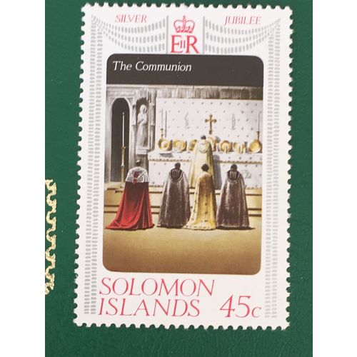 Solomon 1977 Silver Jubilee 45c Communion Unmounted Mint NHM SG 336 Sc 347 stamp