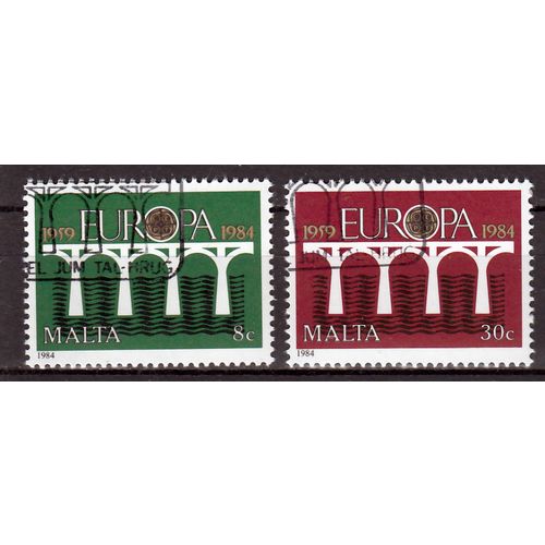 Malta Europa Cept 1984 gestempeld