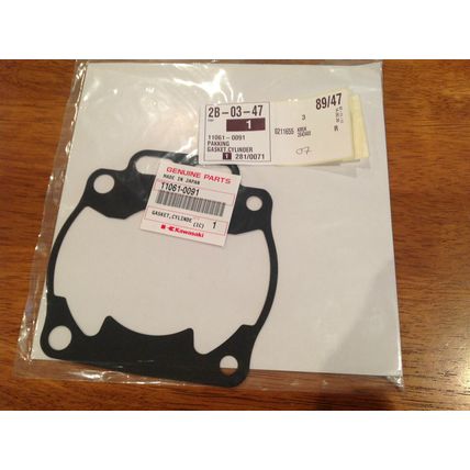 Kawasaki Gasket Cylinder Base Part No 11061-0091 Genuine Parts
