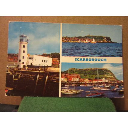 multiview, SCARBOROUGH, YORKSHIRE. used postcard, by E T W Dennis s. 0232 =