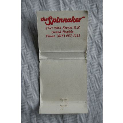 Matchbook cover The Spinnaker 4747 28th St SE, Grand Rapids