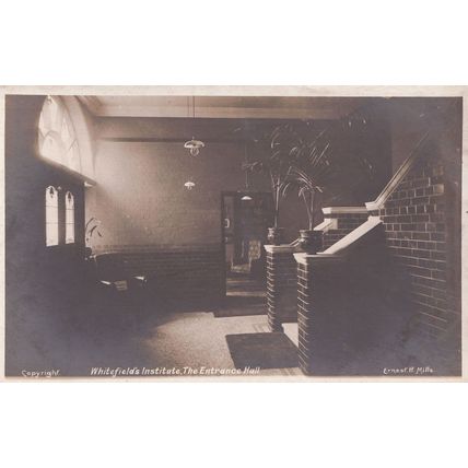 Whitefields Institute Oxford The Entrance Hall Old Postcard