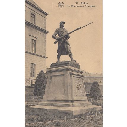 Arlon Dutch Military Soldier Army Monument Antique Postcard