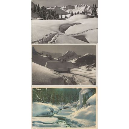 Adelboden Winter Wonderland 3x Switzerland Snowy Postcard s