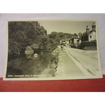 BONCHURCH POND & VILLAGE, ISLE OF WIGHT. used vintage postcard RP 1953 pm =