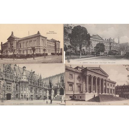 Palais De Justice French 8 Antique France Law Old Postcard s