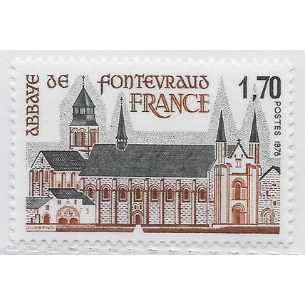 FRANCE 1978 MINT UNMOUNTED MNH TOURISM FONTEVRAUS ABBEY.