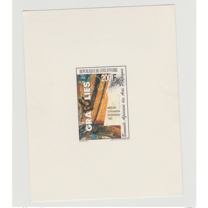 Côte d'Ivoire Epreuve De Luxe 1993 Biennale Africain des Arts Platiques Abidjan